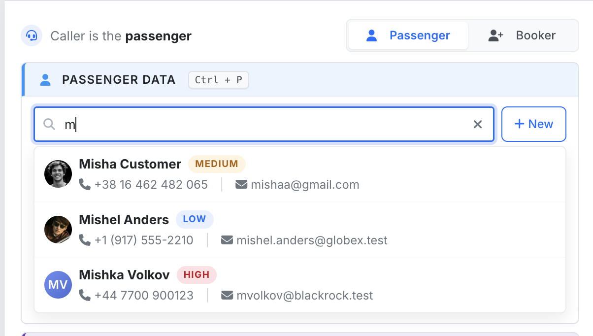 Passenger search — Open Limo